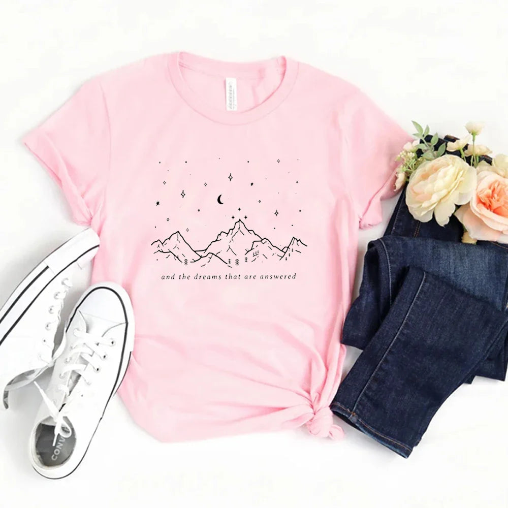 Dreams That Are Answered Mountain Sky T-Shirt