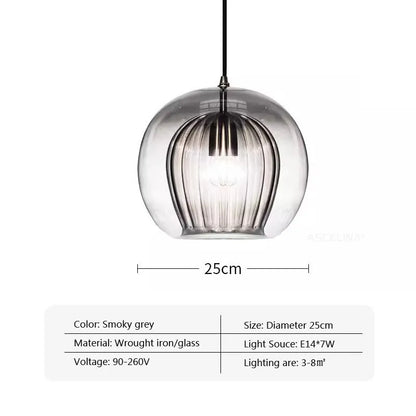 Nordic Double Glass Pendant Light