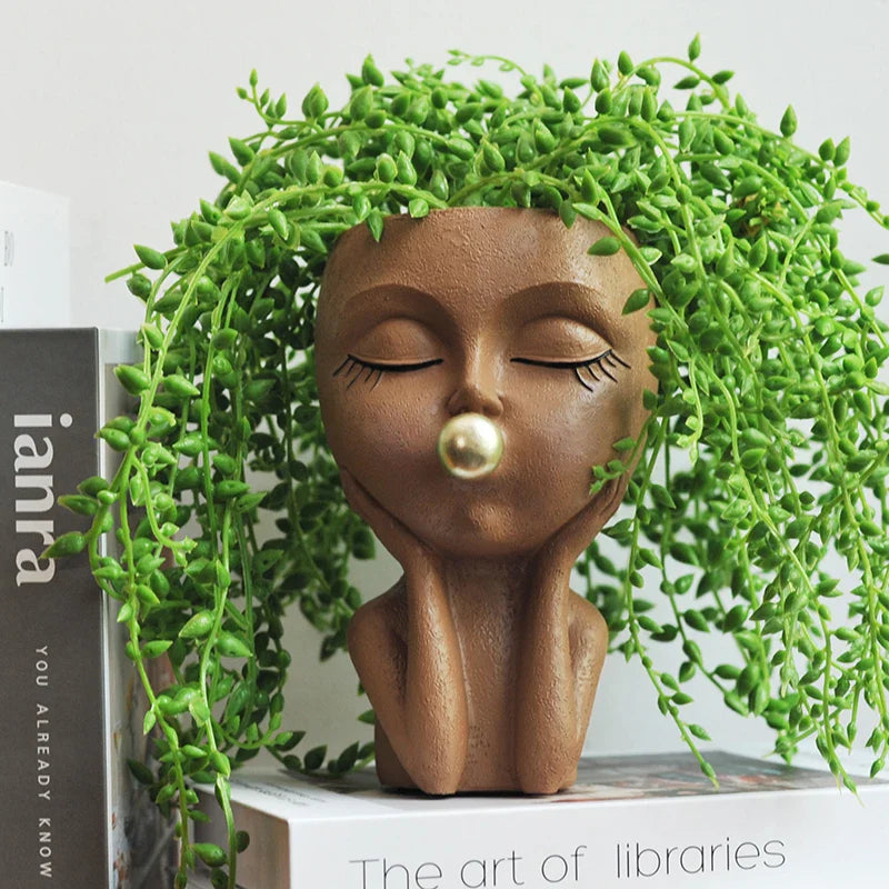 Bubble Girl Flower Pot