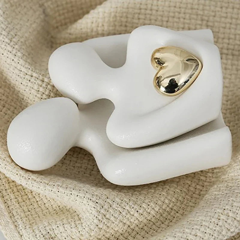 Golden Heart Bond Expression Sculpture