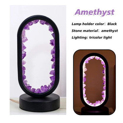 Natural Amethyst Oval Night Light