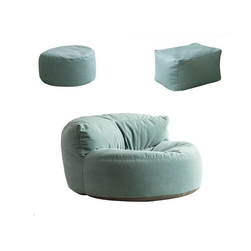 Chenille Bean Bag Pouf Chair Set