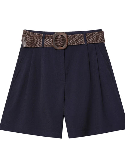 Ruvelle Belted Casual Shorts