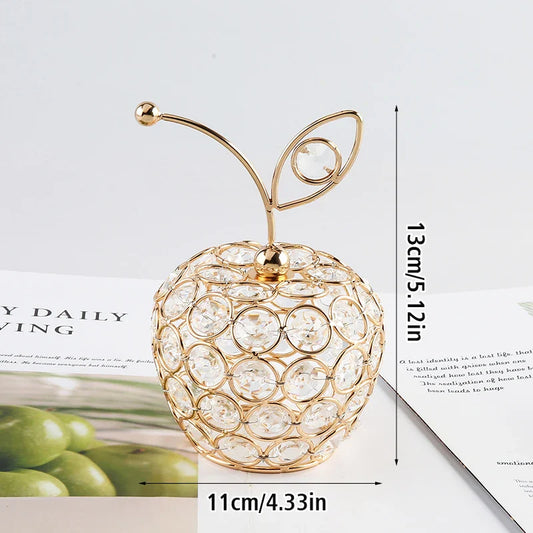 3D Crystal Crafts Pear Apple Ornament