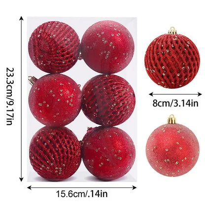 Boule brillante incassable, 12 pièces, décor d'arbre de noël