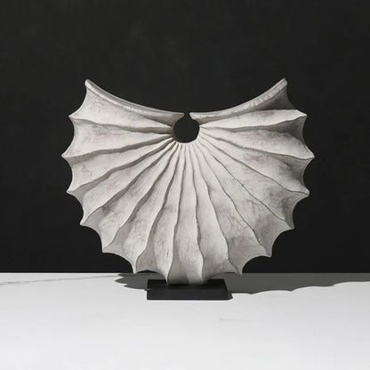 Abstract Fan Shaped Metal Sculpture