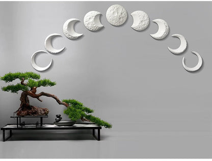 Ceramic Simulation Moon Phases Wall Decor