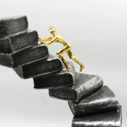 Modern Book Climb Figurine