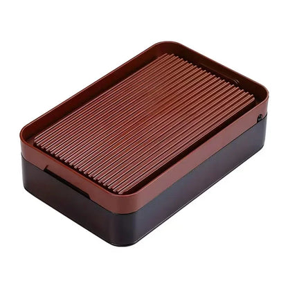 Multifunctional Bamboo Tea Tray with Drainage