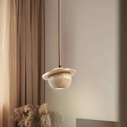 Cronos Yellow Cave Stone Pendant Lamp