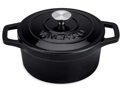 4L Cast Iron Soup Pot With Lid