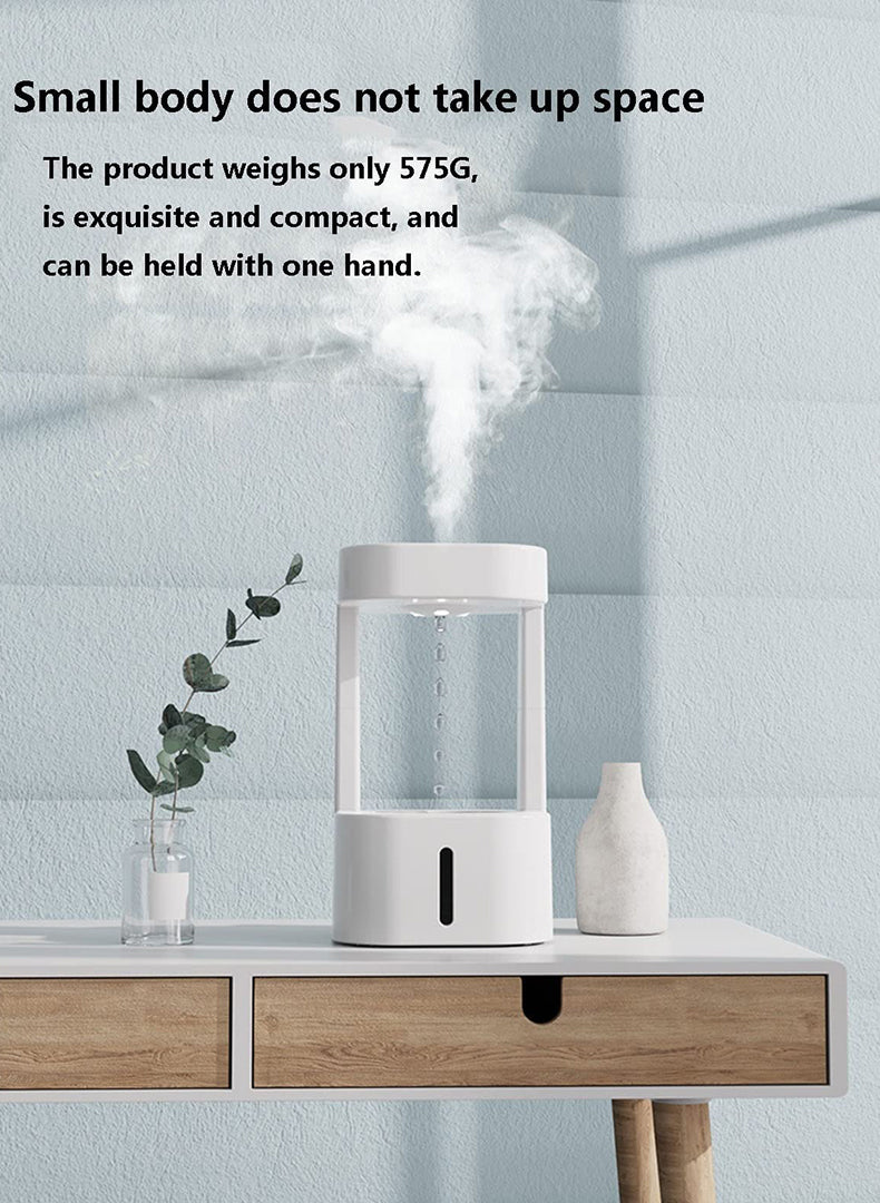 Humidificador de gota de agua antigravedad