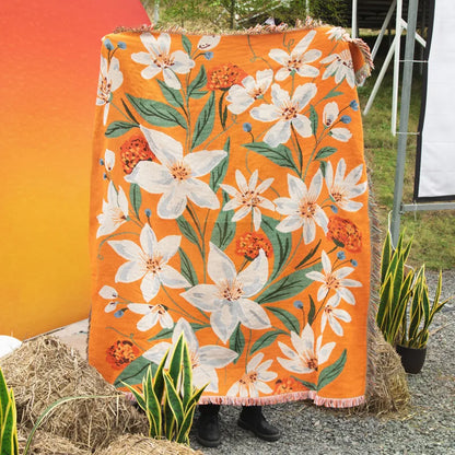 Sunlit Bloom Throw Blanket