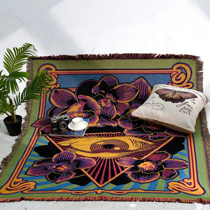 Mystical Purple Eye Throw Blanket