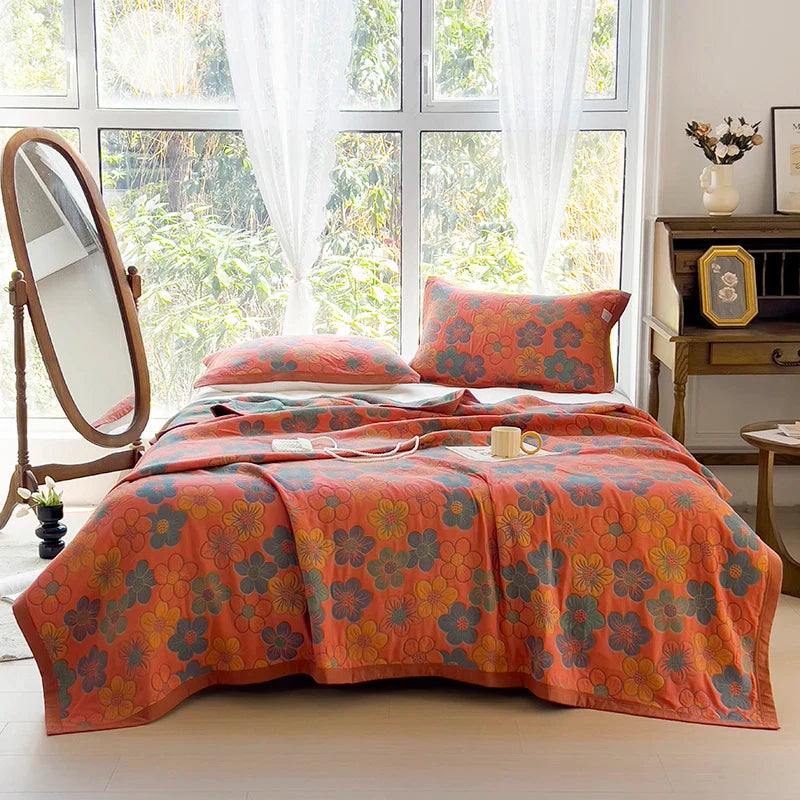 Vintage Bloomscape Bedspread