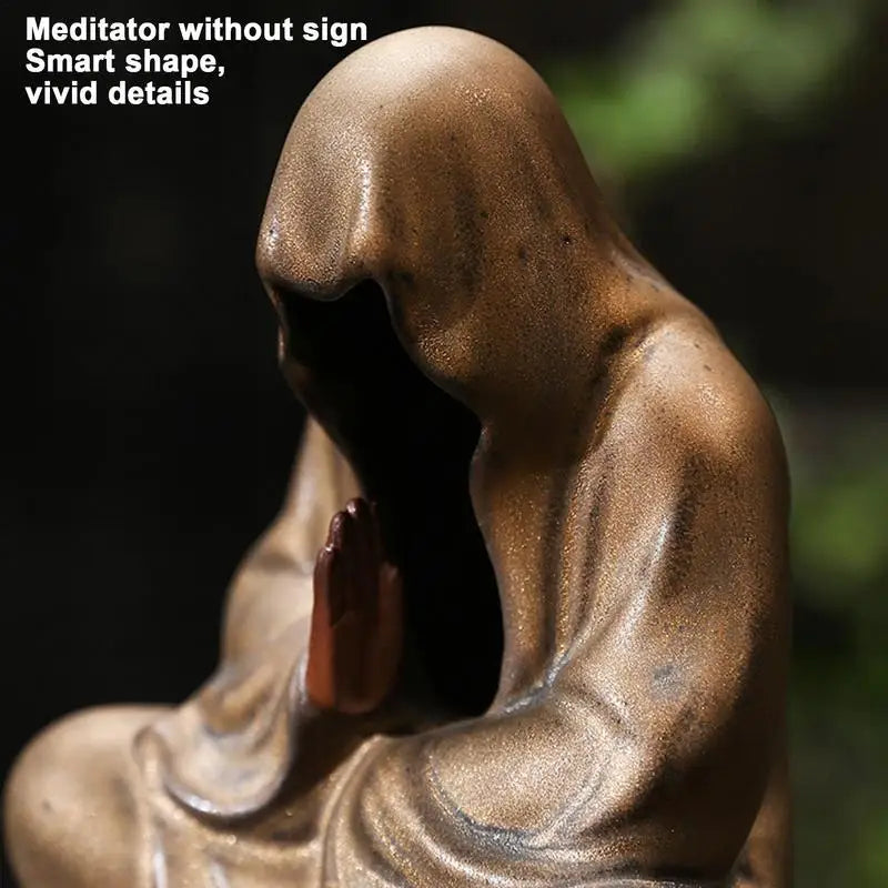 Meditative Monk Incense Burner