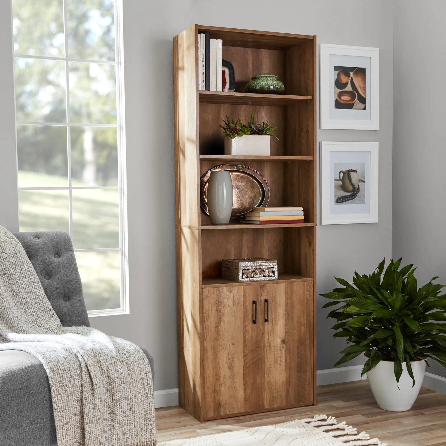 5 Shelf Bookcase with Doors