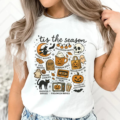 Tis The Season Shirt Retro Halloween Graphic Tee