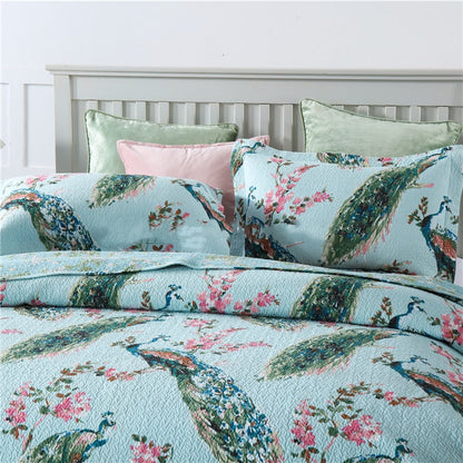 Peacock Quilt Set