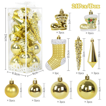 21Pcs Xmas Tree Ball