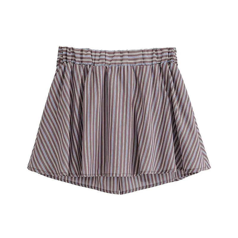 LineaBelle Striped Skort Shorts