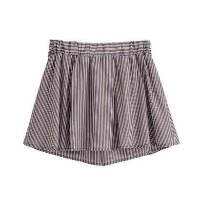 LineaBelle Striped Skort Shorts