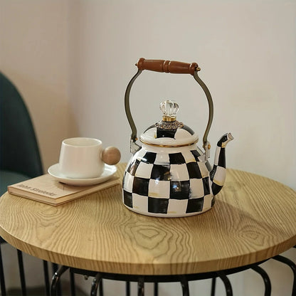 2,5 l karierter Keramik-Wasserkocher