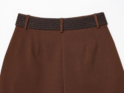 Ruvelle Belted Casual Shorts