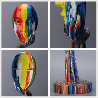 Colorful Thinking Face Decorative Figurine