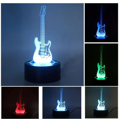 3D Guitar Night Light