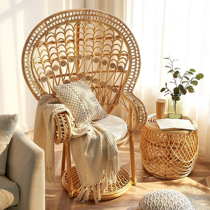 Rattan Peacock Backrest Chair