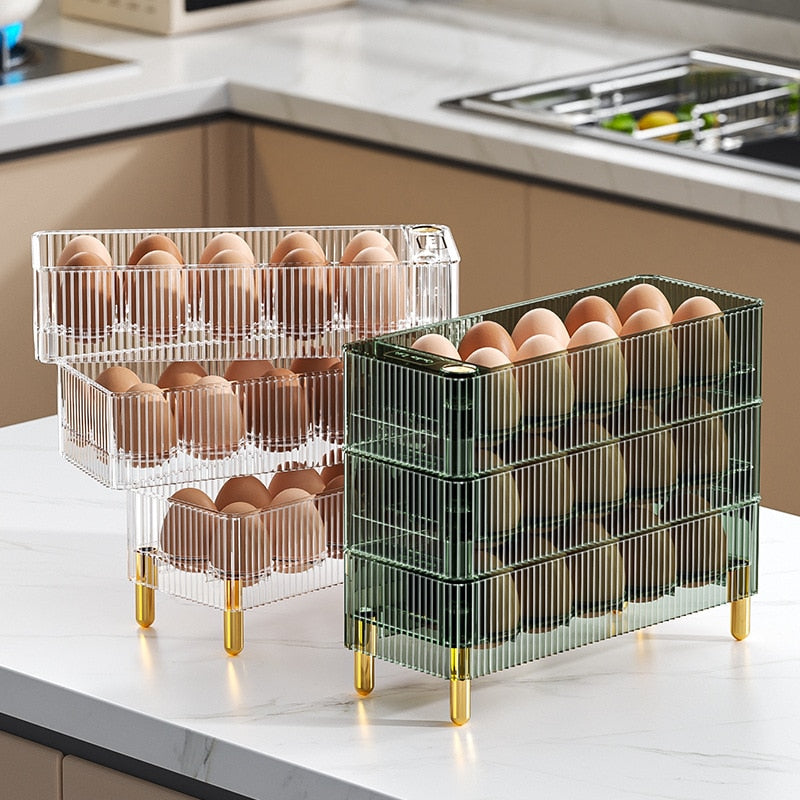 Clear Rotating Egg Storage Container