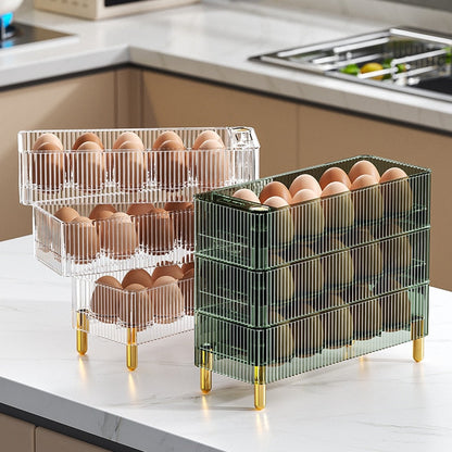 Clear Rotating Egg Storage Container