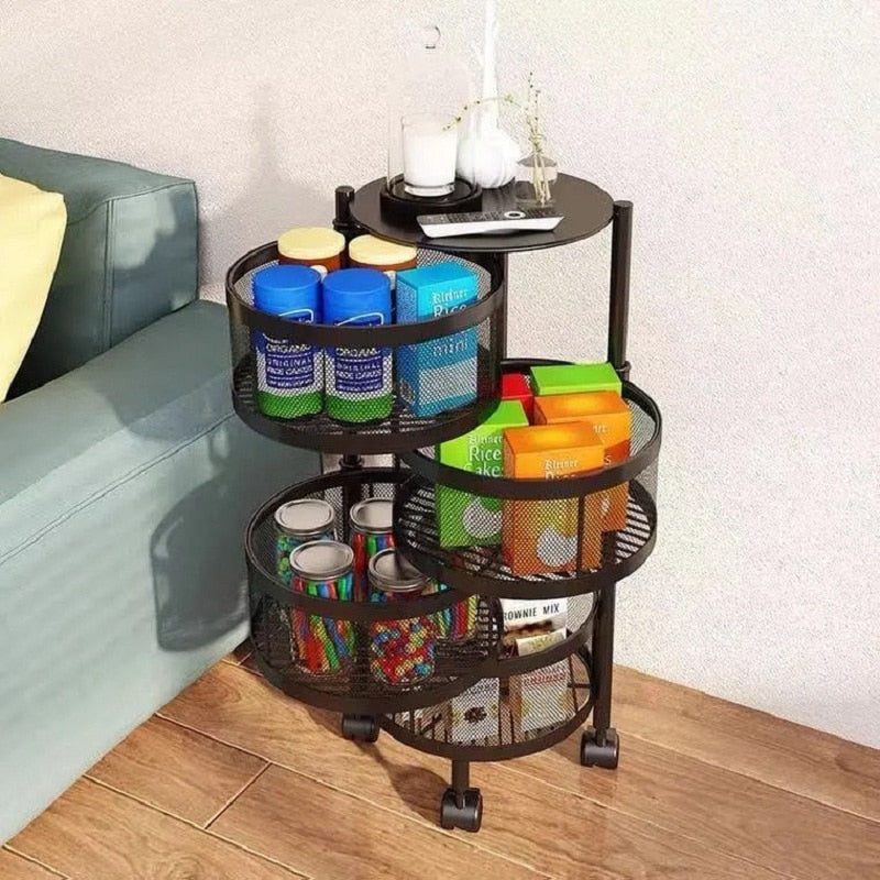 Multi-Layer Rotating Storage Rack