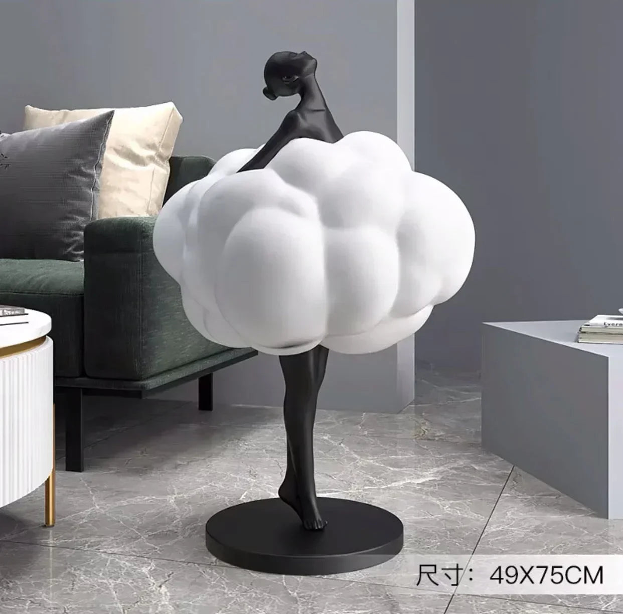 Modern Ballet Girl Cloud Statue