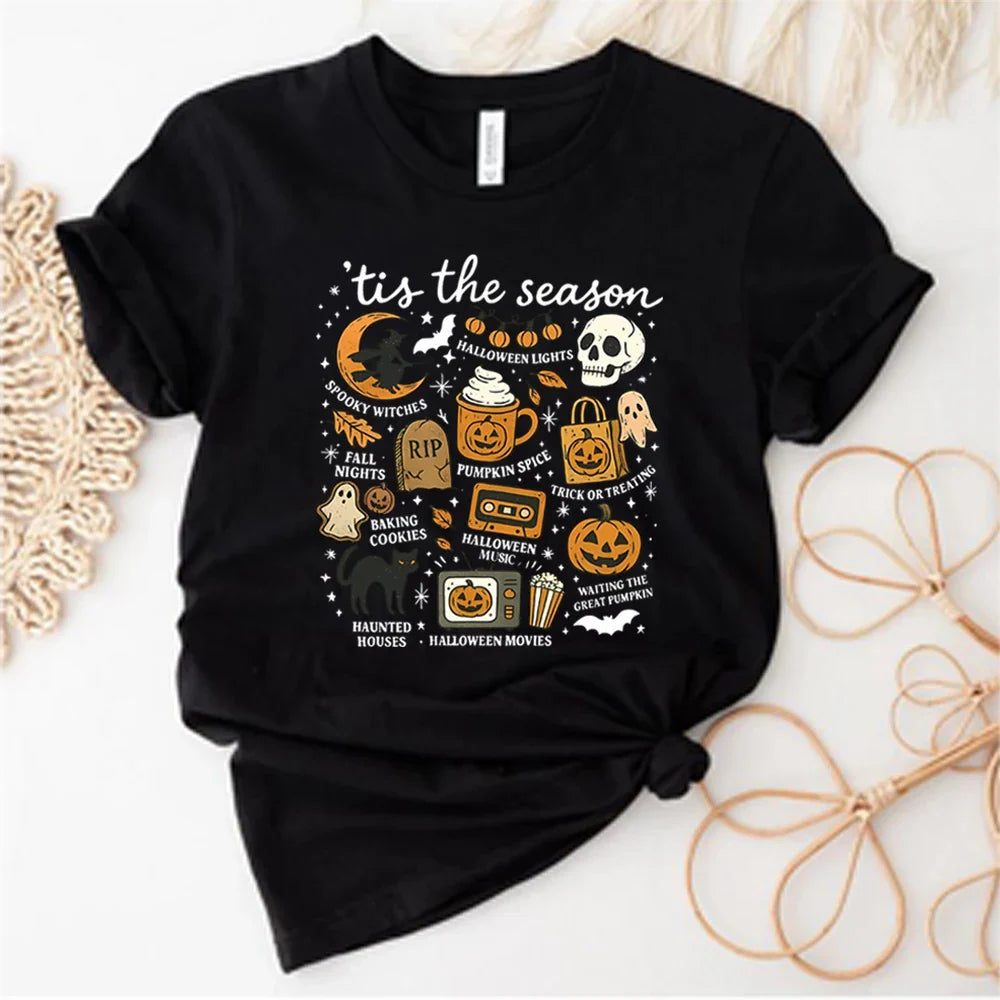 Tis The Season Shirt Retro Halloween Graphic Tee