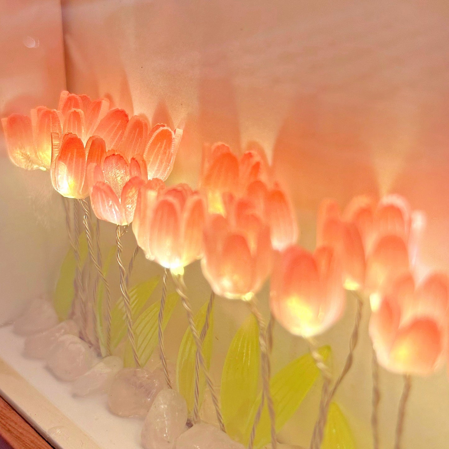 DIY Framed Tulips Flowers Night Light