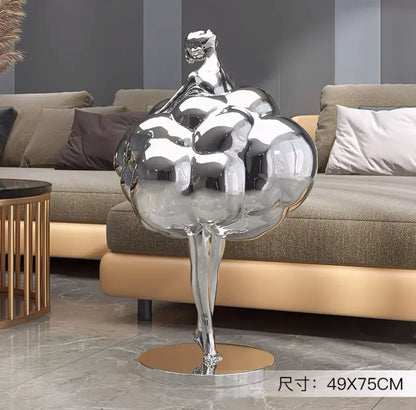 Modern Ballet Girl Cloud Statue