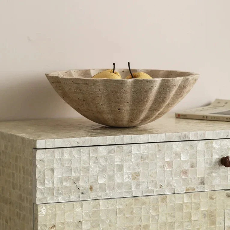 Natural Stone Fruit Bowl