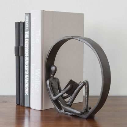Iron Reader Sculpture