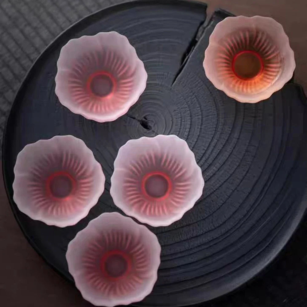 4 Pcs Glazed Sakura Bowls