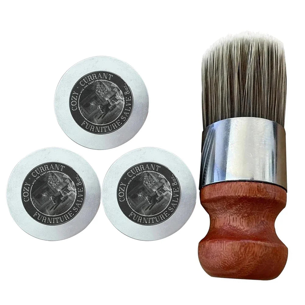 Wise Owl Furniture Salve Entretien du cuir avec brosse