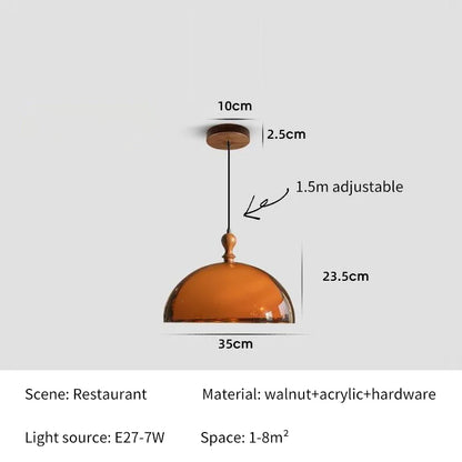Amber Glow Dome Pendelleuchte