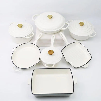 AuraNest™ 11-Piece Cast Iron Cookware Set