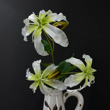 3-Head Artificial Flaming Lily Branch