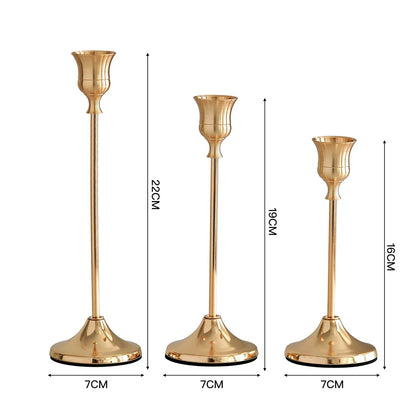 European-Style Minimalist Metal Candlestick Holders