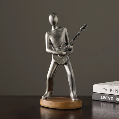 Abstract Musician Figurines - Resin Cello & Guitar Sculptures abstract musician figurine artistic home accessories cellist sculpture ornament Figurine guitarist figurine Lamp music lover gift resin sculpture home decor Sculpture