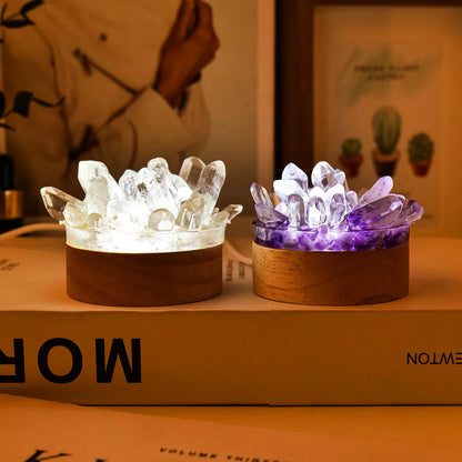 Natürliche Amethyst-Kristalllampe