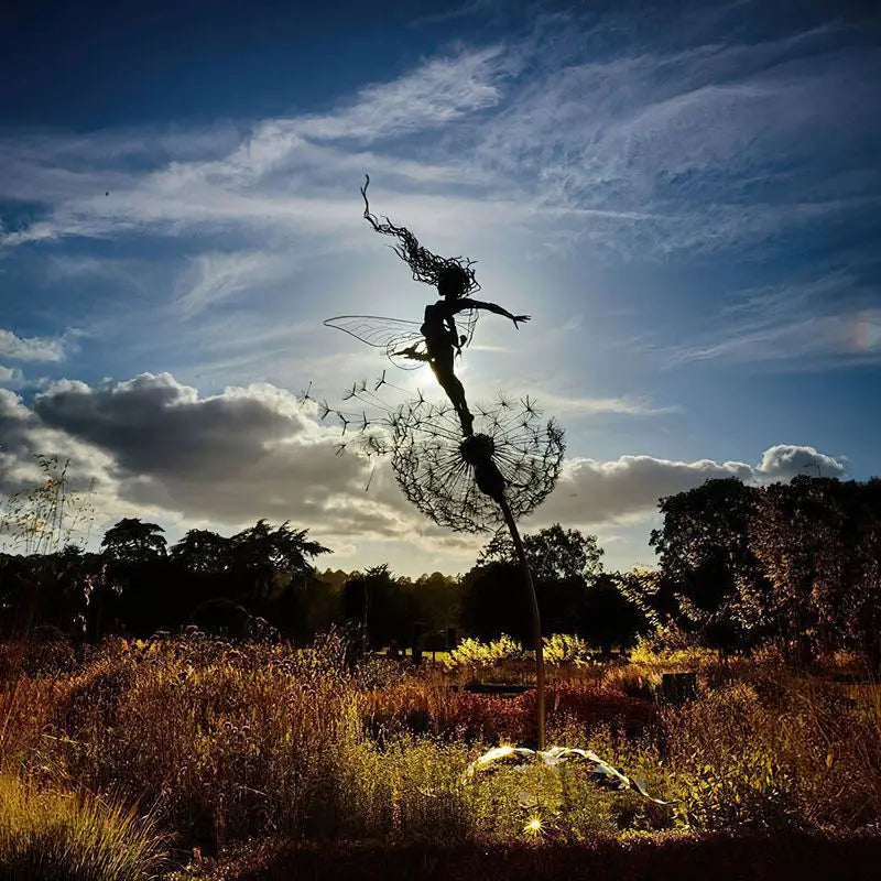 Fairy Dancing with Dandelion Garden Statue