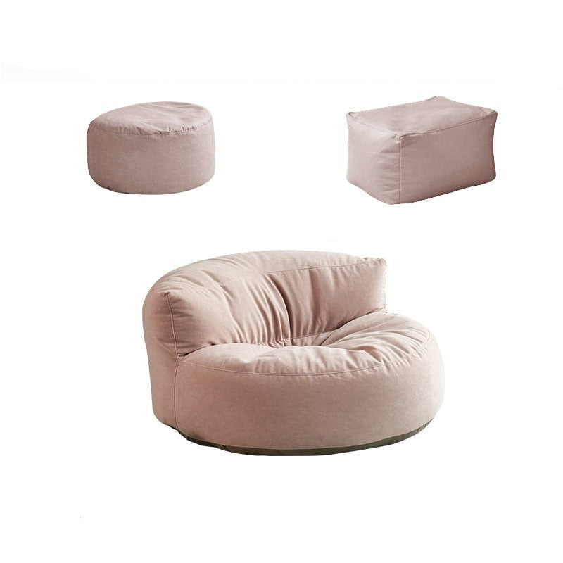 Chenille Bean Bag Pouf Chair Set